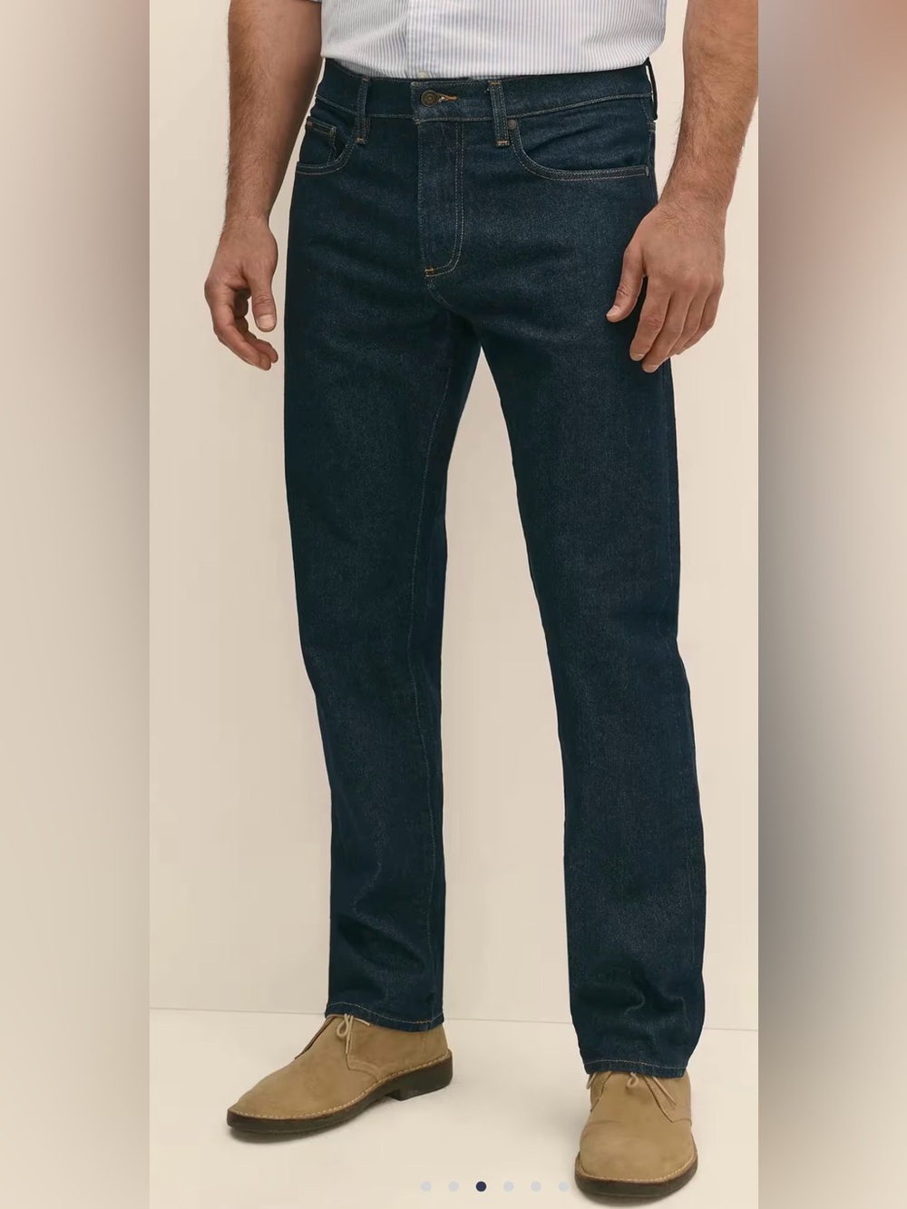 Brooks Brothers Straight Fit Jeans Men's 38x32 Dark Wash 100% Cotton- never worn
